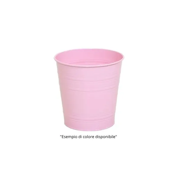 Vaso Cachepot Rotondo BeaPcPot in metallo. Su Floral Garden: colorato design cilindrico senza foro, ideale per interni e davanzali in mix color!