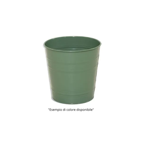 Vaso Cachepot Rotondo BeaPcPot in metallo. Su Floral Garden: colorato design cilindrico senza foro, ideale per interni e davanzali in mix color!