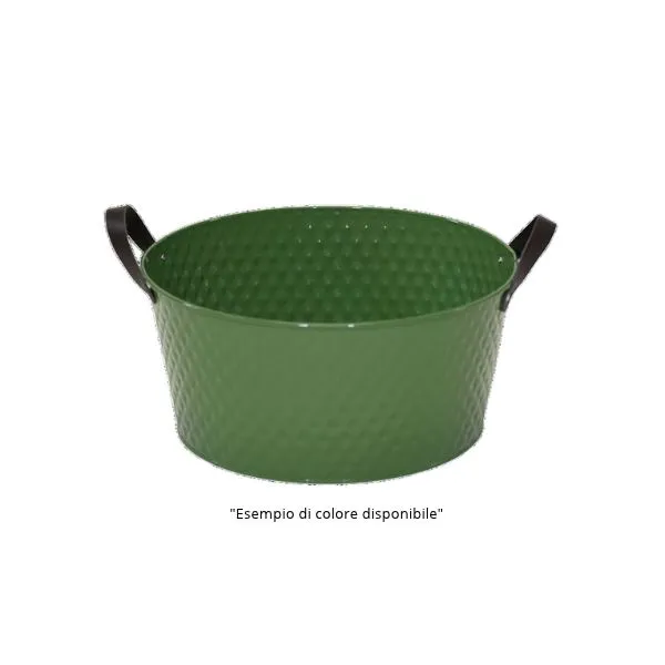 Struttura ermetica senza fori e 6 colori pastello lucidi! Scopri la fioriera DerbyRlow D28 in metallo con manici neri di Floral Garden per le tue piante.