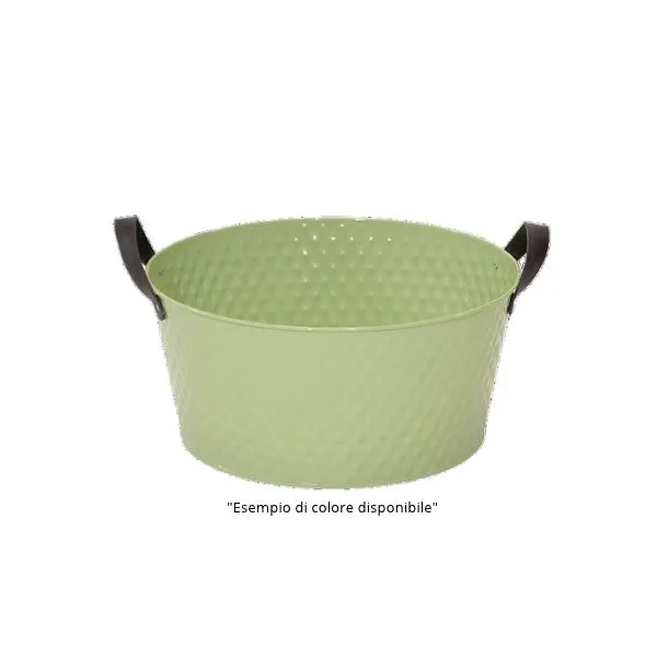 Struttura ermetica senza fori e 6 colori pastello lucidi! Scopri la fioriera DerbyRlow D28 in metallo con manici neri di Floral Garden per le tue piante.