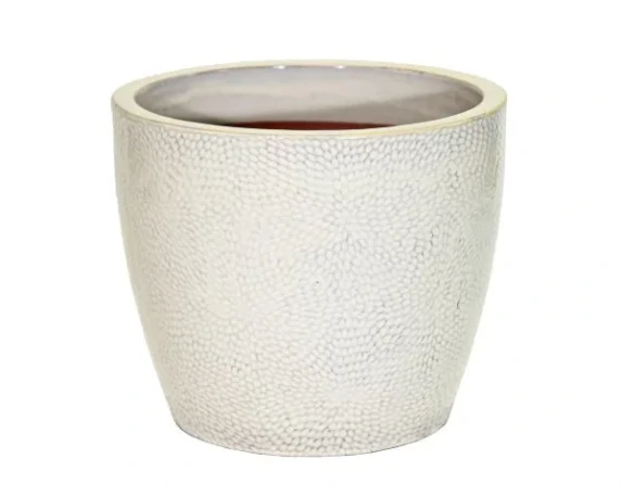 Vaso decorativo rotondo PortlyEgg Dimples ceramica smaltata – Floral Garden